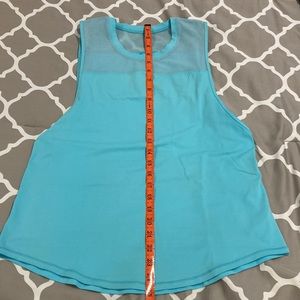 Lululemon Muscle Tank Mesh Aqua Teal 6/8